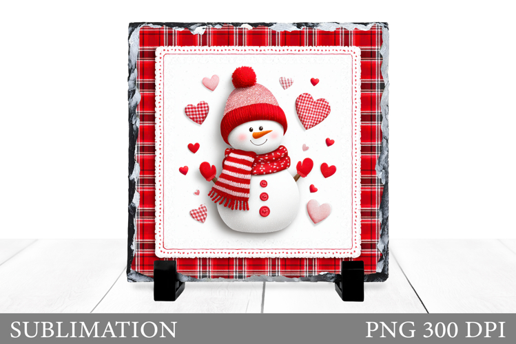 Cute Snowman Sublimation. Snowman Slate Design