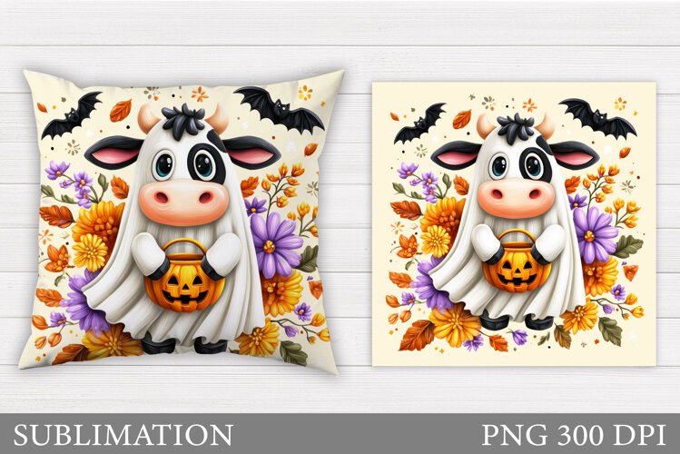 Halloween Pumpkin Pillow. Halloween Pillow Sublimation example image 1