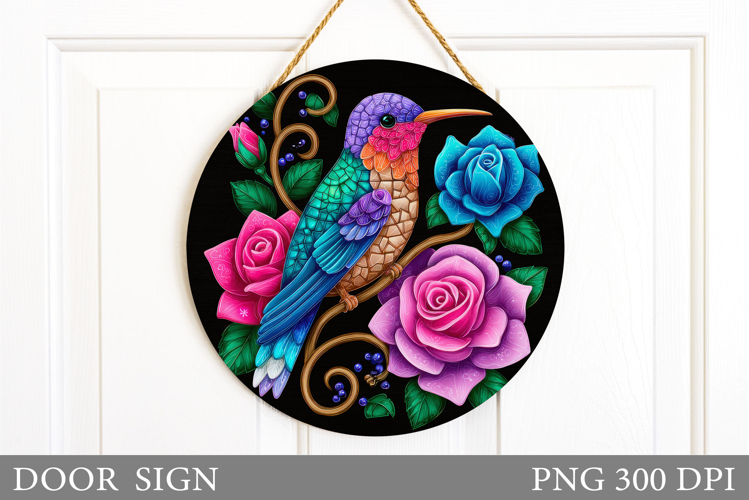 Hummingbird Door Sign Design. Hummingbird Sublimation
