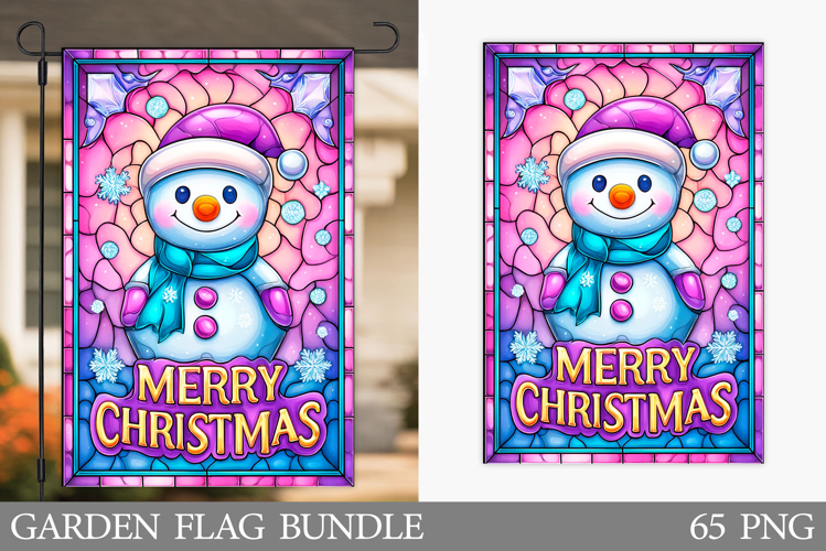 Snowman Garden Flag. Christmas Garden Flag Sublimation