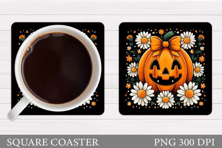 Halloween Pumpkin Coaster. Halloween Coaster Sublimation