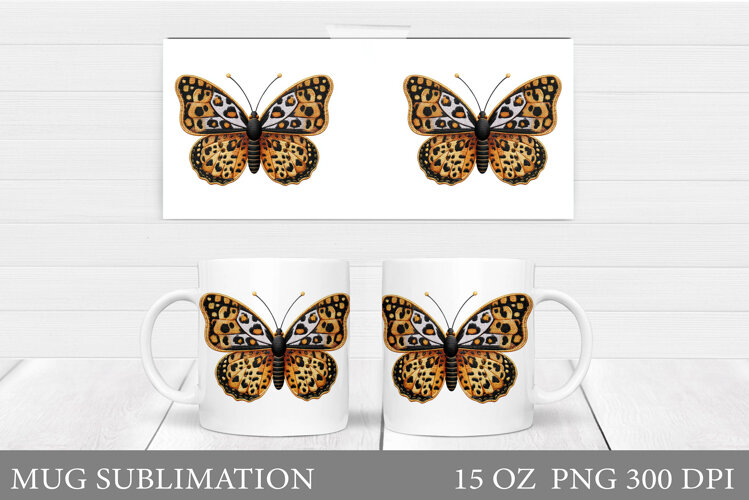 Butterfly Mug Design. Butterfly Mug Sublimation example image 1