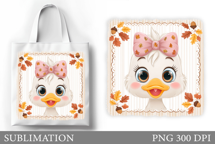 Fall Goose Tote Bag Sublimation. Fall Tote Bag Design
