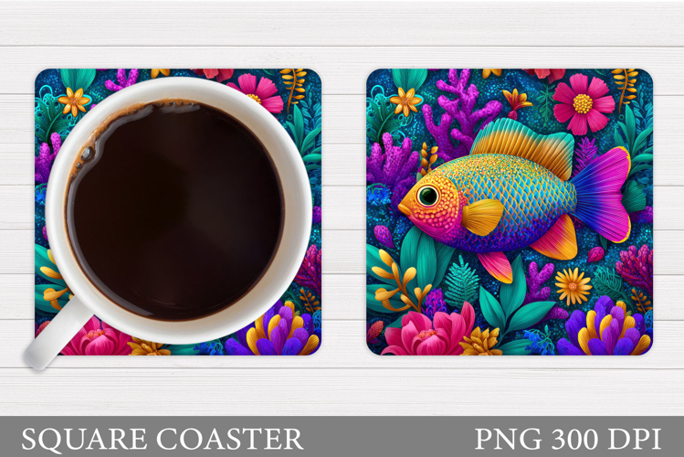 Fish Coaster Sublimation. Fish Sublimation