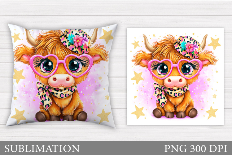 Cute Cow Pillow Design. Cow Sublimation