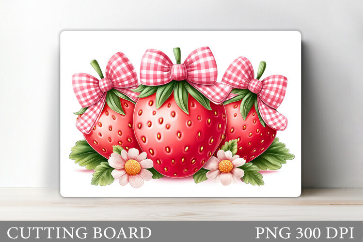 Strawberry Cutting Board. Berry Kitchen Cutting Board example image 1