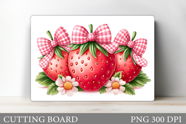 Strawberry Cutting Board. Berry Kitchen Cutting Board