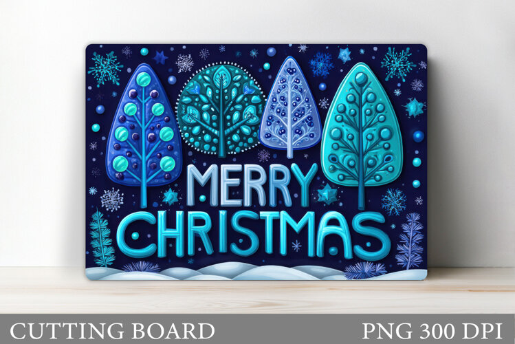Christmas Tree Cutting Board. Christmas Tree Sublimation example image 1