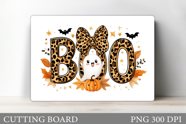 Boo Cutting Board Design. Halloween Cutting Board