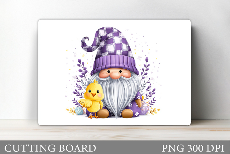 Easter Gnome Cutting Board. Easter Cutting Board Sublimation