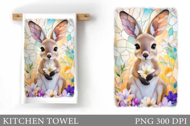 Cute Kangaroo Kitchen Towel. Cute Kangaroo Sublimation