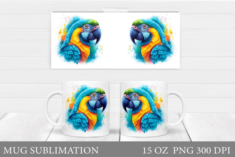 Parrot Mug Design. Parrot Sublimation example image 1