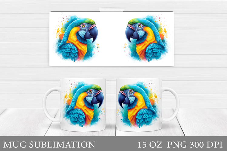 Parrot Mug Design. Parrot Sublimation