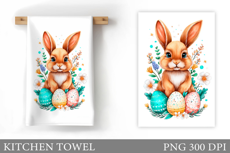 Easter Bunny Kitchen Towel. Bunny Kitchen Towel Sublimation