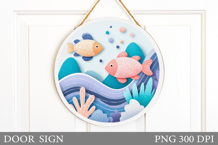 Fish Door Sign Sublimation. Fish Sublimation