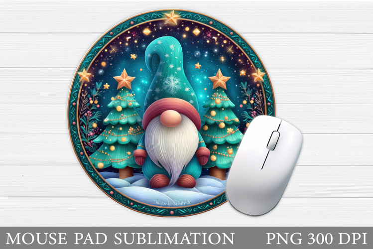 Christmas Gnome Mouse Pad. Christmas Mouse Pad Sublimation