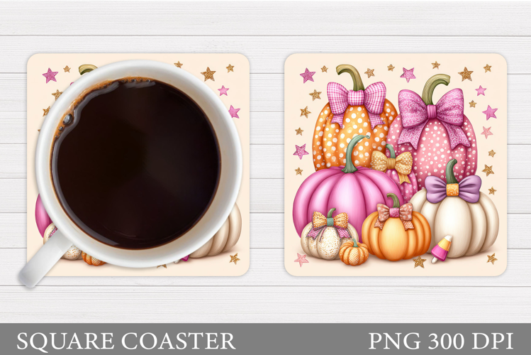 Pumpkin Coaster Design. Pumpkins Sublimation
