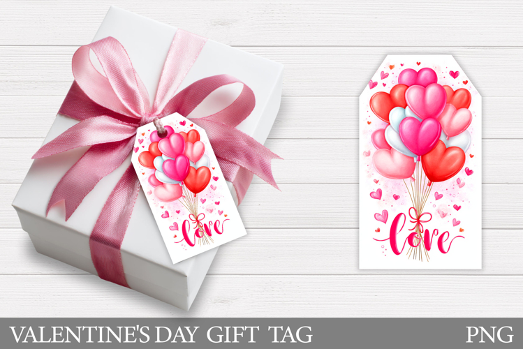 Valentines Gift Tag Design. Heart Gift Tag Printable