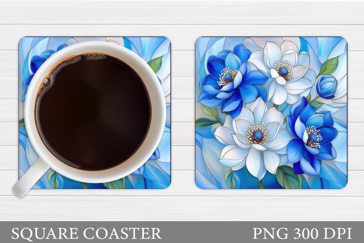 Floral Coaster Design. Flowers Coaster Sublimation