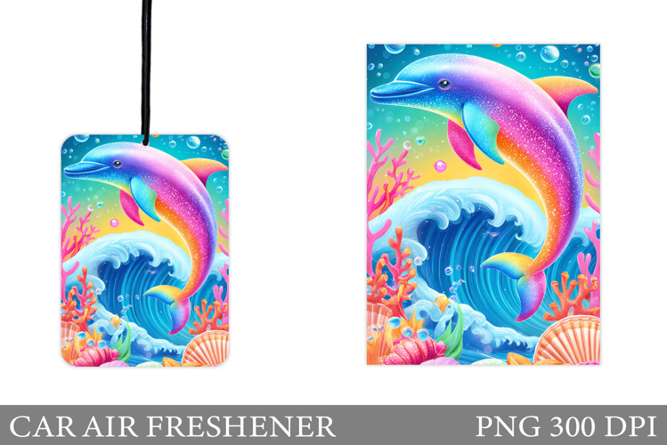 Dolphin Car Air Freshener Design. Dolphin Sublimation