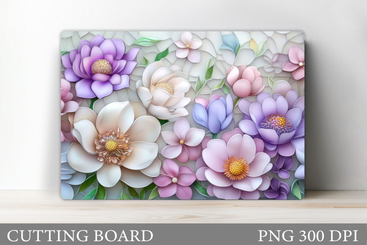 Floral Cutting Board Design. Flowers Cutting Board