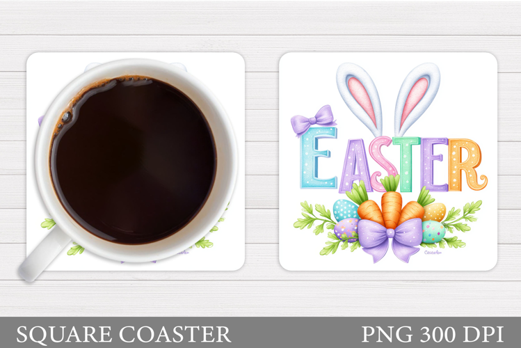 Easter Coaster Design. Easter Coaster Sublimation