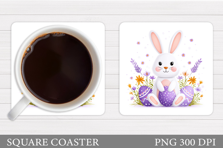 Easter Bunny Coaster Design. Easter Coaster Sublimation
