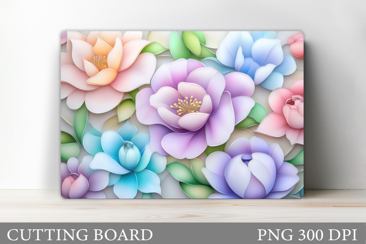 Floral Cutting Board Design. Flowers Cutting Board