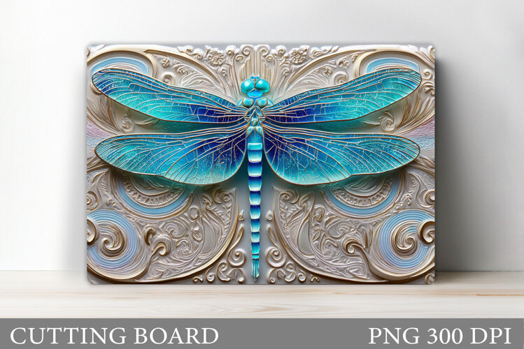 Dragonfly Cutting Board Design. Dragonfly Sublimation example image 1
