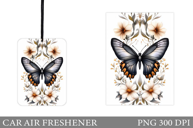 Butterfly Car Air Freshener Design. Butterfly Sublimation