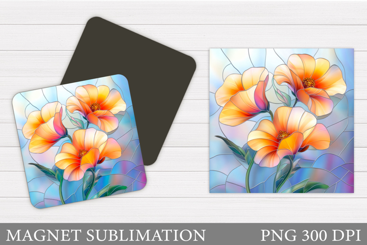 Flowers Magnet Design. Flowers Magnet Sublimation
