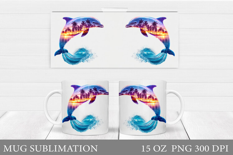 Dolphin Mug Sublimation. Dolphin Sublimation example image 1