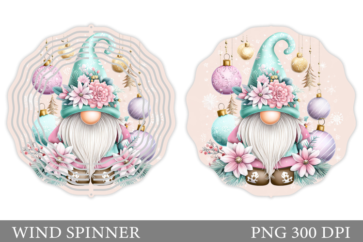 Christmas Gnome Wind Spinner. Christmas Wind Spinner Design