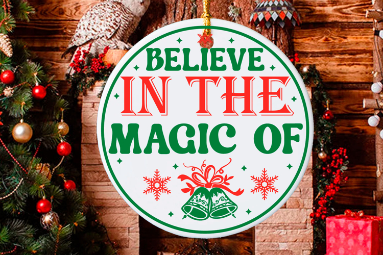Christmas Round sign Svg Design Round Sign SVG quotes