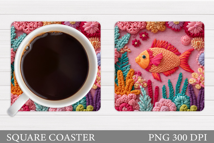 Fish Coaster Sublimation. Cute Fish Sublimation