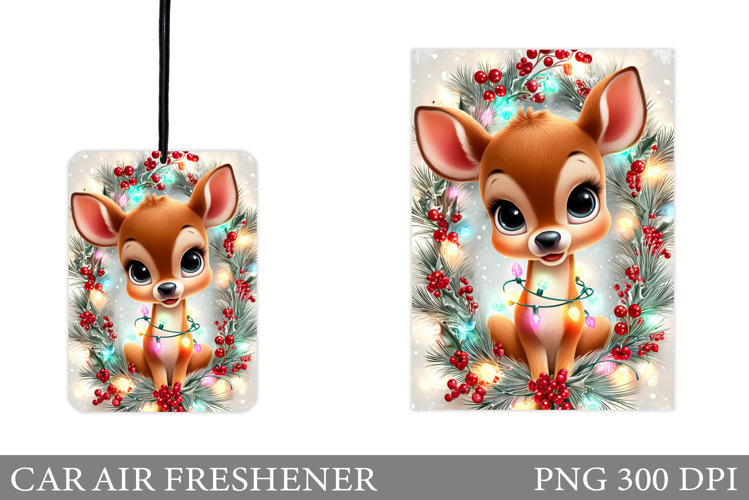 Cute Deer Car Air Freshener. Christmas Car Air Freshener