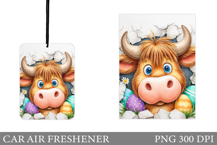 Easter Cow Car Air Freshener. Easter Car Air Freshener