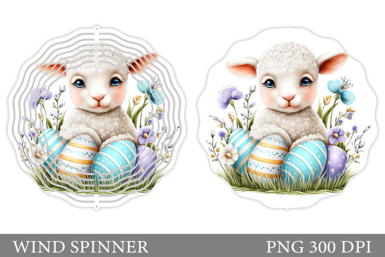 Easter Lamb Wind Spinner. Easter Wind Spinner Design