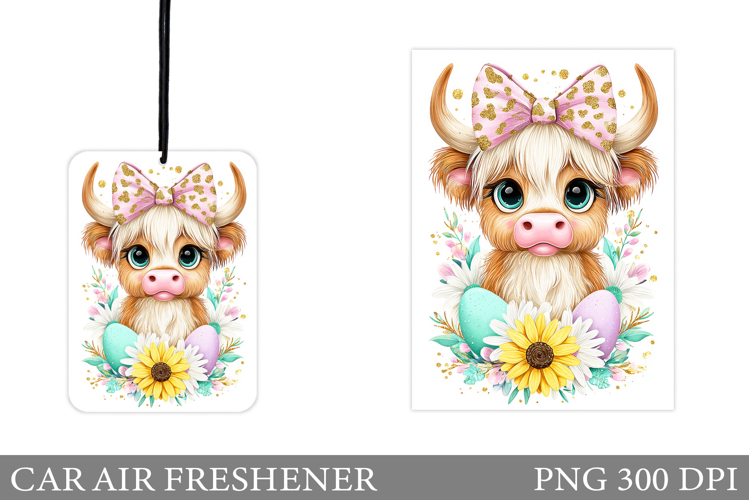 Easter Cow Car Air Freshener. Easter Car Air Freshener