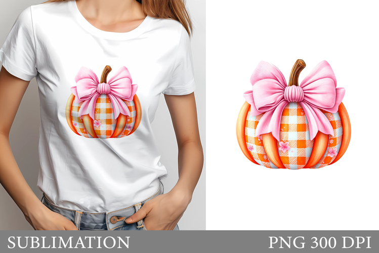 Fall Pumpkin T-Shirt Design. Autumn Pumpkin Sublimation