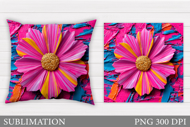 Flower Pillow Design. Floral Pillow Sublimation