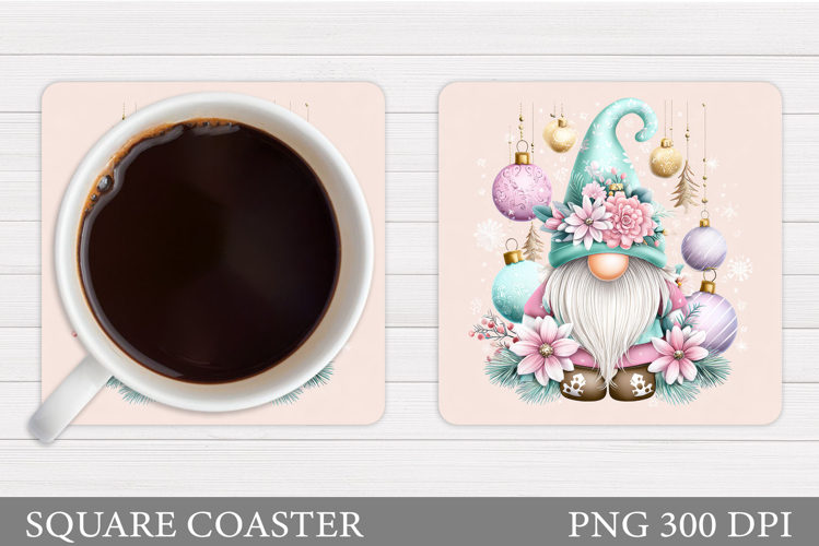 Christmas Gnome Coaster. Christmas Coaster Sublimation