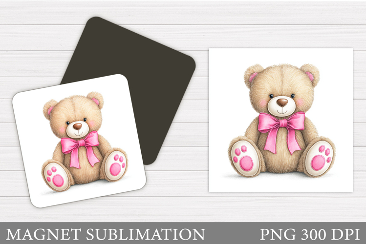 Bear Magnet Sublimation. Cute Bear Magnet Design