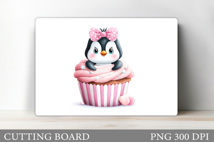 Cute Penguin Cutting Board. Christmas Cutting Board Design