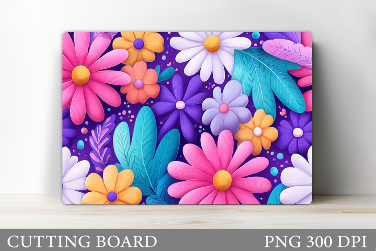 Flowers Cutting Board. Floral Cutting Board Sublimation