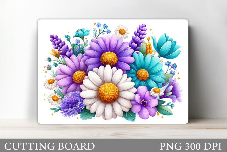 Flowers Cutting Board. Floral Cutting Board Sublimation