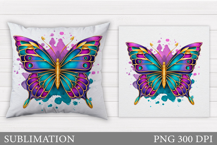 Butterfly Pillow Sublimation. Butterfly Sublimation