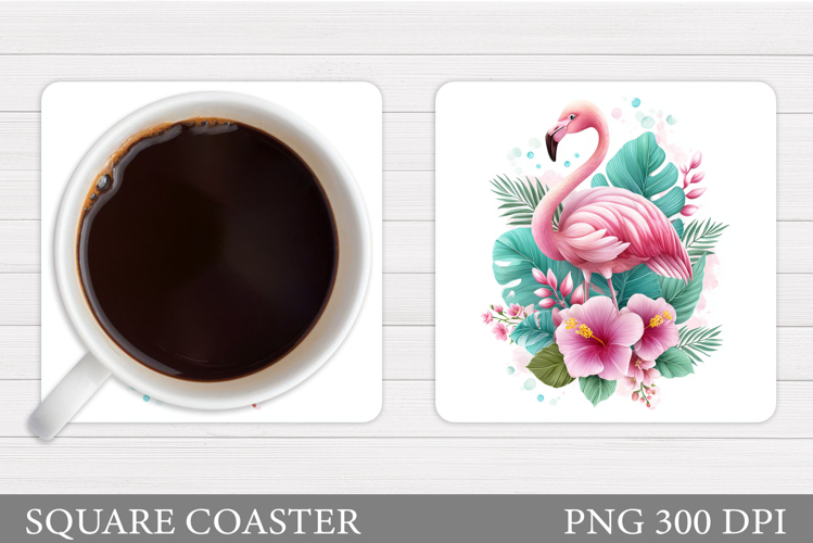 Flamingo Coaster Design. Flamingo Sublimation