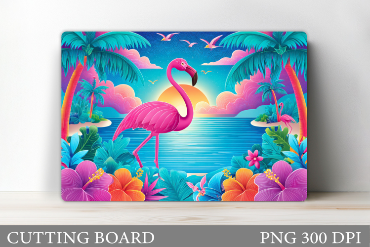 Flamingo Cutting Board Design. Flamingo Sublimation