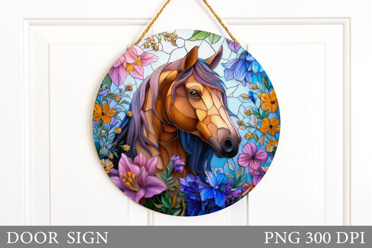 Horse Door Sign Design. Horse Sublimation